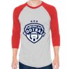 Unisex 50/50 Raglan Three-Quarter Sleeve Tee Thumbnail