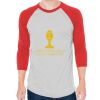 Unisex 50/50 Raglan Three-Quarter Sleeve Tee Thumbnail