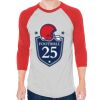 Unisex 50/50 Raglan Three-Quarter Sleeve Tee Thumbnail