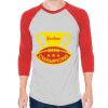 Unisex 50/50 Raglan Three-Quarter Sleeve Tee Thumbnail