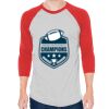 Unisex 50/50 Raglan Three-Quarter Sleeve Tee Thumbnail