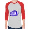 Unisex 50/50 Raglan Three-Quarter Sleeve Tee Thumbnail
