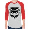 Unisex 50/50 Raglan Three-Quarter Sleeve Tee Thumbnail