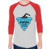 Unisex 50/50 Raglan Three-Quarter Sleeve Tee Thumbnail
