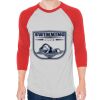 Unisex 50/50 Raglan Three-Quarter Sleeve Tee Thumbnail