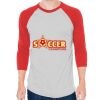 Unisex 50/50 Raglan Three-Quarter Sleeve Tee Thumbnail