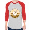 Unisex 50/50 Raglan Three-Quarter Sleeve Tee Thumbnail