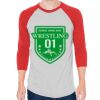 Unisex 50/50 Raglan Three-Quarter Sleeve Tee Thumbnail