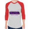 Unisex 50/50 Raglan Three-Quarter Sleeve Tee Thumbnail