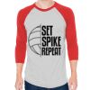 Unisex 50/50 Raglan Three-Quarter Sleeve Tee Thumbnail