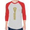 Unisex 50/50 Raglan Three-Quarter Sleeve Tee Thumbnail