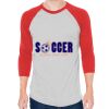 Unisex 50/50 Raglan Three-Quarter Sleeve Tee Thumbnail