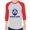 Unisex 50/50 Raglan Three-Quarter Sleeve Tee Thumbnail