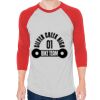 Unisex 50/50 Raglan Three-Quarter Sleeve Tee Thumbnail