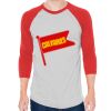 Unisex 50/50 Raglan Three-Quarter Sleeve Tee Thumbnail