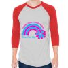 Unisex 50/50 Raglan Three-Quarter Sleeve Tee Thumbnail