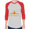 Unisex 50/50 Raglan Three-Quarter Sleeve Tee Thumbnail